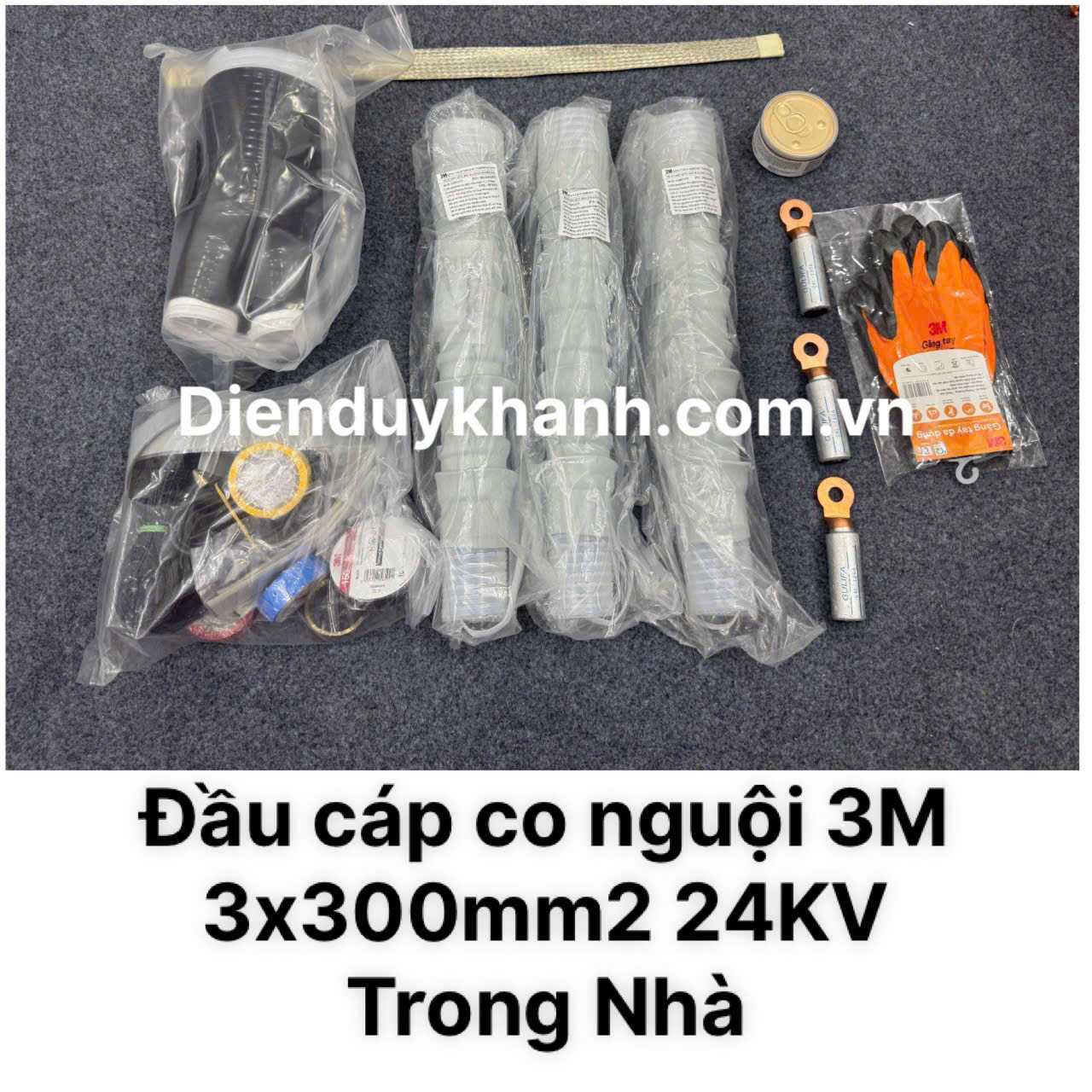 Đầu Cáp Co Nguội Trung Thế Trong Nhà 24KV ID 3C QTII(L)4S-32-300(3x300mm2)
